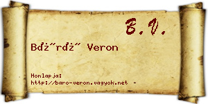 Báró Veron névjegykártya